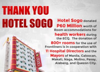Hotel Sogo gives P60M room accommodations for FREE to PH Medical Front liners