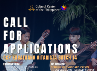 CCP opens applications for its Kabataang Gitarista Program Batch 14 this August